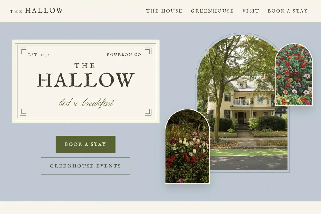 The Hallow homepage on a computer